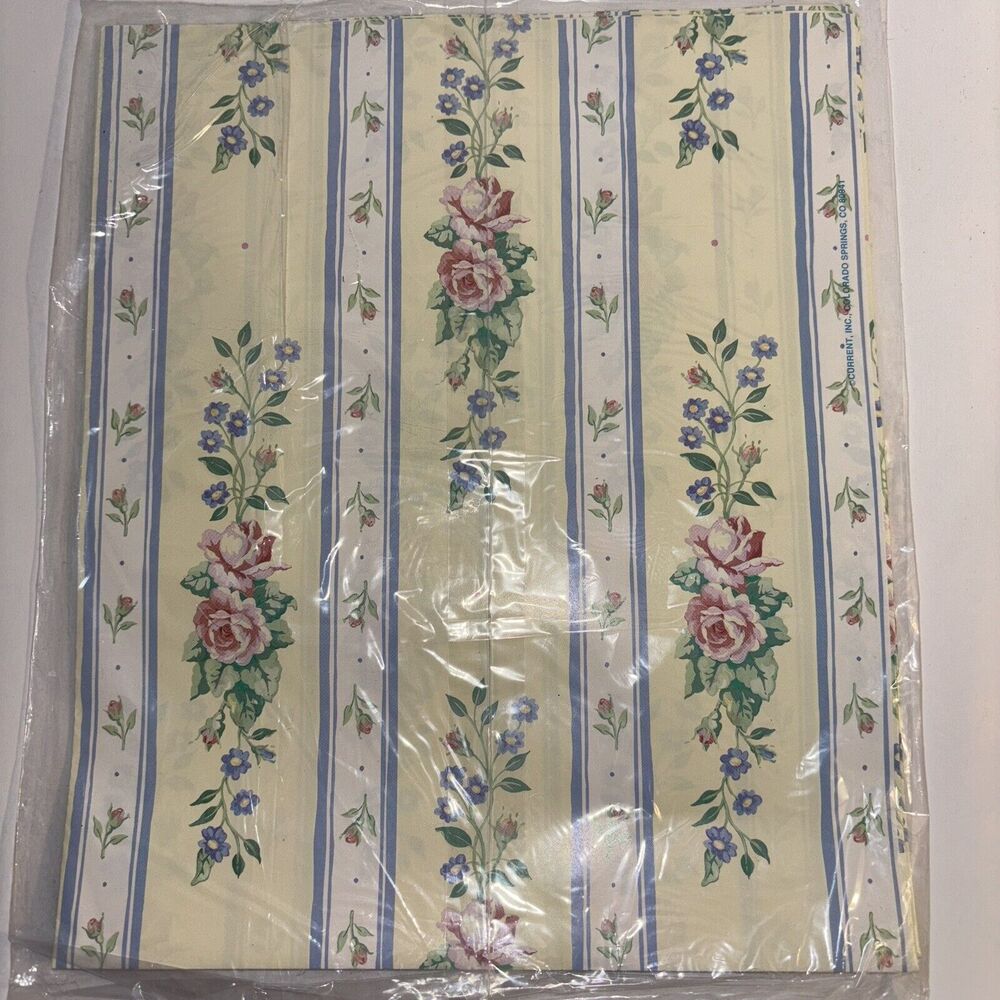 Vintage Gift Wrap With Matching Gift Card by Current “Spring Rose” Sealed New - Picture 4 of 6
